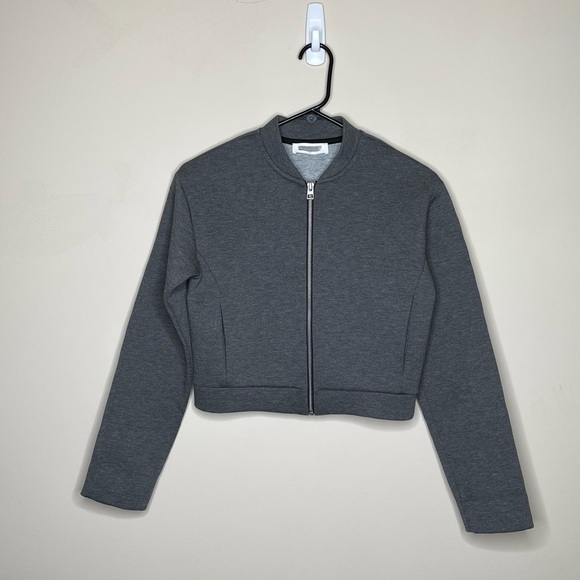 Everlane Bomber Jacket Street Fleece Cropped Full Zip - Picture 1 of 7